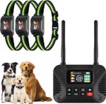 Wireless Dog Fence System for 3 Dogs 2.4GHz Waterproof Rechargeable