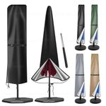 Parasol Cover Outdoor Garden Waterproof Patio Umbrella Cover with Zip Drawstring