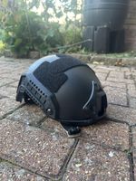 FMA Black Fast Helmet Airsoft With FMA Harness Size M/L