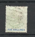 NIGERIA LAGOS SG 40 1887 QV 5/- USED
