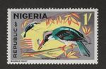 1965 Nigeria Sc #192 - 1 Shilling. Kingfisher, Bird . MH Est$5.00