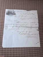 Original Beck & Co's Tobacco Factory Baltimore MD Letterhead 1868 - Hand-Written
