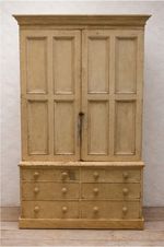 Exceptional 19th Century Pine Housekeepers Cupboard, Original Paint (968)