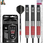 WINMAU Darts Ton Machine Professional Tungsten Set 24g, Red & Black 