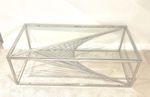 Glass And Chrome Modern Coffee Table