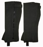 RYDA Ladies Mens WIDE Black Brown Washable Amara Suede Horse Riding Half Chaps
