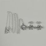 Pandora Sparkling Herbarium Circle and Cluster Necklace and Earrings Set-45CM