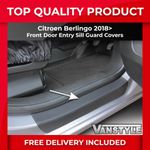 FITS CITROEN BERLINGO 18 24 2PCS FRONT DOOR ENTRY GUARD SILL PROTECTOR PLATE