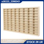 80 Grids Wooden Display Case Storage Shelf 1/64 Hot Wheels Diecast Car Matchbox