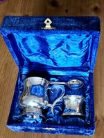 Vintage Silver-plated Christening set with Tankard, Spoon & Napkin Ring