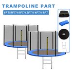 6 8 10 12 14FT Replacement Trampoline Part Safety Net Spring Cover Pads Ladder