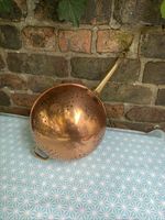 Vintage Portuguese Copper Jam Strainer Brass Handle Rustic Farmhouse Kitchen 