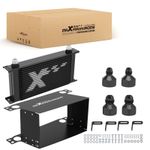 19 Row Universal AN10 Engine Oil Cooler Kit Transmission Cooling System Black