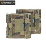 IDOGEAR Tactical Side Plate Pouch Set Plate Pocket 2PCS MOLLE 6"X6" JPC2.0 Camo