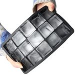 Large Ice Cube Tray Square Ice Cubes Silicone Old Fashioned 15|24 Grids Tray UK