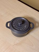 Staub La Cocotte Mini Oven Pie Dish Pot Lid, 10cm, Casserole, Cast Iron, Grey
