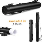 NEW EXTENDABLE WITH CARRY HANDLE PORTFOLIO TUBE STORAGE BOX DRAWING PRINT HOLDER