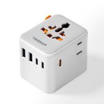 Universal Travel Plug Adaptorwith 65W 2 USB A & 2 USB C Socket to EU US UK AU CN
