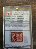 WWII Nazi Germany Third Reich Stormtrooper Swastika Flag Heroic Martyrs Stamp
