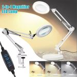 10X Magnifying Glass Desk Light Magnifier LED Lamp Reading Lamp With base&Clamp