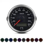 3.34"85mm Car retrofit Tachometer Gauge speedometer 220km/h LCD Individual Gauge