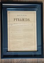 Rare Burroughes & Watts Pyramids Rules wooden rail wall chart