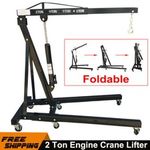 2 Ton Hydraulic Folding Engine Crane Hoist Lift Stand Lifting Garage Workshop UK