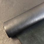 1.4-1.6mm Thick Black Soft Full Grain 100% Real Cowhide Leather Multiple Sizes