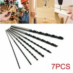 7pcs Long Wood Drill Bits 4mm 5mm 6mm 7mm 8mm 10mm 12mm x 300mm Brad Point UK