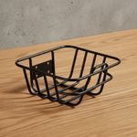 Metal Wire Bike Basket Easy to Install Front Bike Basket Thickened Iron Tube