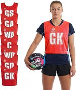 Netball Bibs Team Mesh Tops Kids Adult Sizes 7 Pack Quality Brand Optimum