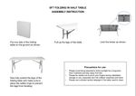 6FT Heavy Duty Folding Trestle Camping Table Outdoor Garden Party Picnic BBQ