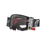 Alpinestar Supertech Corp Black Grey Motocross Goggles with Clear Lens Roll Off