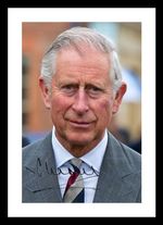 KING CHARLES III AUTOGRAPHED SIGNED & FRAMED PHOTO PRINT