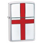 ZIPPO CLASSIC ENGLISH FLAG BRUSHED CHROME LIGHTER REFILLABLE LIFETIME GUARANTEE
