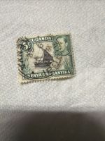 VERY RARE STAMPS UGANDA KENYA TANGANYIKA 5C USED GREEN