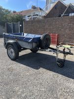 Brenderup 1150s trailer  Box size 5ft long by 3ft wide  On 13 inch wheels