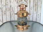 Brass & Copper Anchor Oil Lamp Nautical Maritime Ship Lantern Boat Light Solid