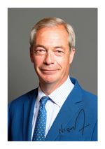 Nigel Farage Signed A4 Autograph Photo Print