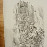 Peter Arnold Signed Dated Original Pen & Ink Drawing Russell Waterfront NZ 1978