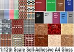 SELF_ADHESIVE DOLLS HOUSE WALLPAPER Floor & Wall, Stone, Wood, Brick Slate,TILES