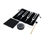 Tuning Forks Healing Set 128Hz 136.1Hz 256Hz 384Hz Aluminium With Puck Activator