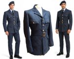 No1 Air Force Jacket Blue Grey Colour O/A Pattern With A Cloth Belt