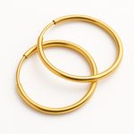 9ct Gold Sleeper Hoop Earrings PAIR - 12mm 14mm 18mm 20mm 30mm Sizes