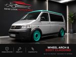VW T5 T5.1 2003-2015 SWB WHEEL ARCHES FENDER FLARES BLACK ABS