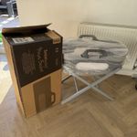 Snuz SnuzBaskit Moses Basket Dark Grey + Dove Grey Stand & Mattress Boxed