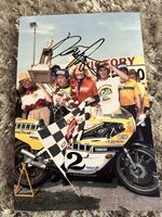 KENNY ROBERTS HAND SIGNED 12X8” PHOTO  YAMAHA 3 X 500CC WORLD CHAMPION