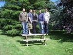 THE HERCULES, EXTRA WIDE, EXTRA HEAVY DUTY REDWOOD PICNIC BENCH 