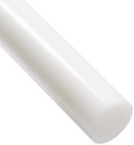 HDPE High Density PE500 Round Rod, Natural White 50mm 2" Inch Diameter x 300mm