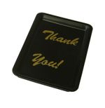Black Plastic Thank You Tip Tray Bill Presenter Bar Restaurant Hotel Packs